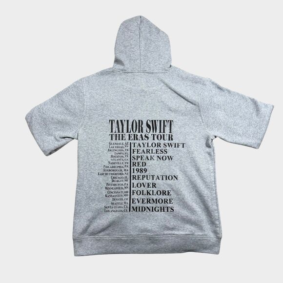 Taylor Swift The Eras Tour Hoodie Gray Sweatshirt Graphic Concert Merch - Picture 2 of 8